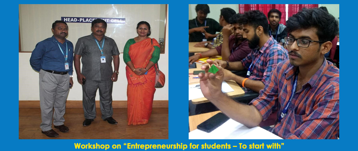 Workshop on Entrepreneurship for Students-To Start With at AVIT Chennai