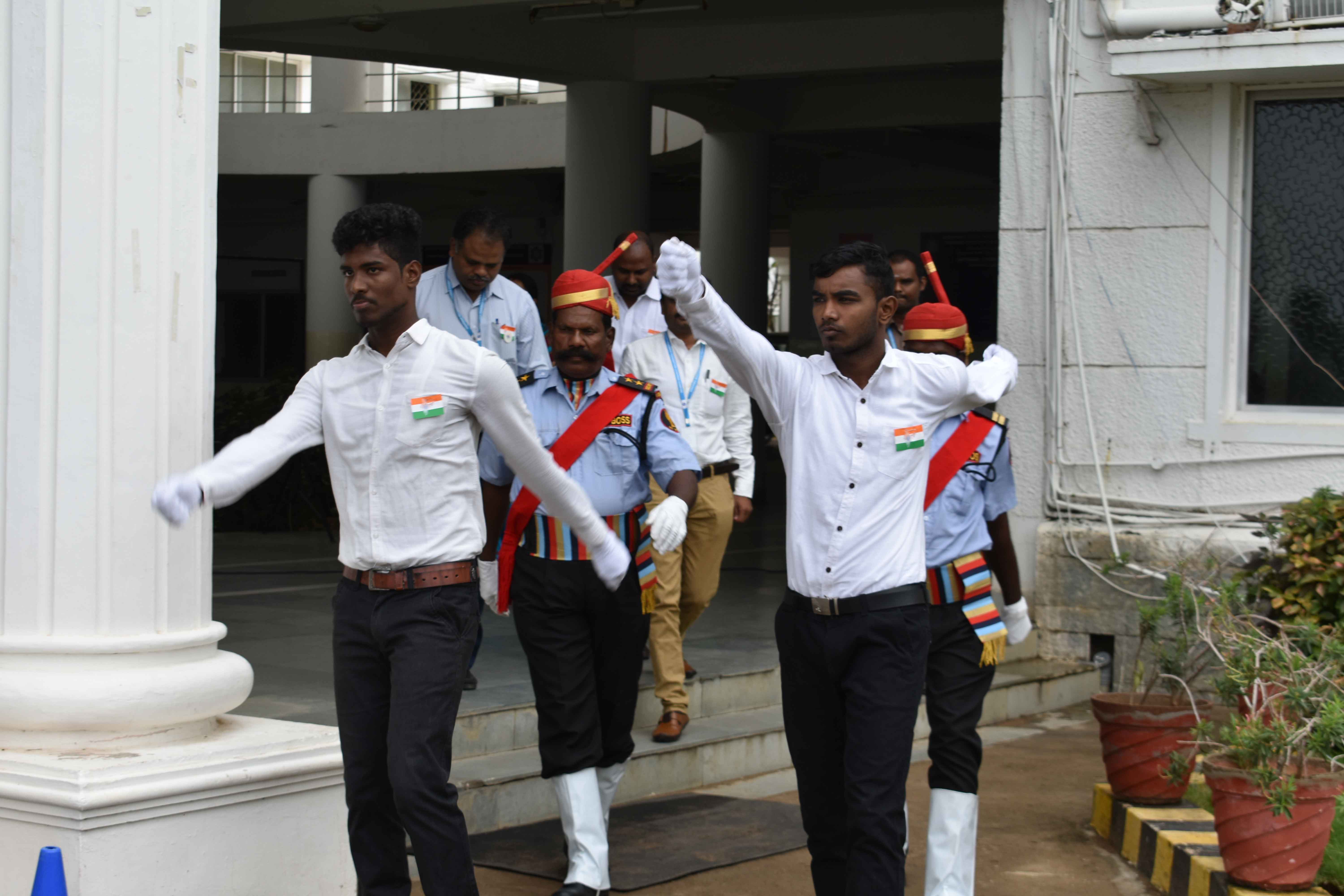 AVIT students marching for invite guests to the Independence Day Celebration 2018
