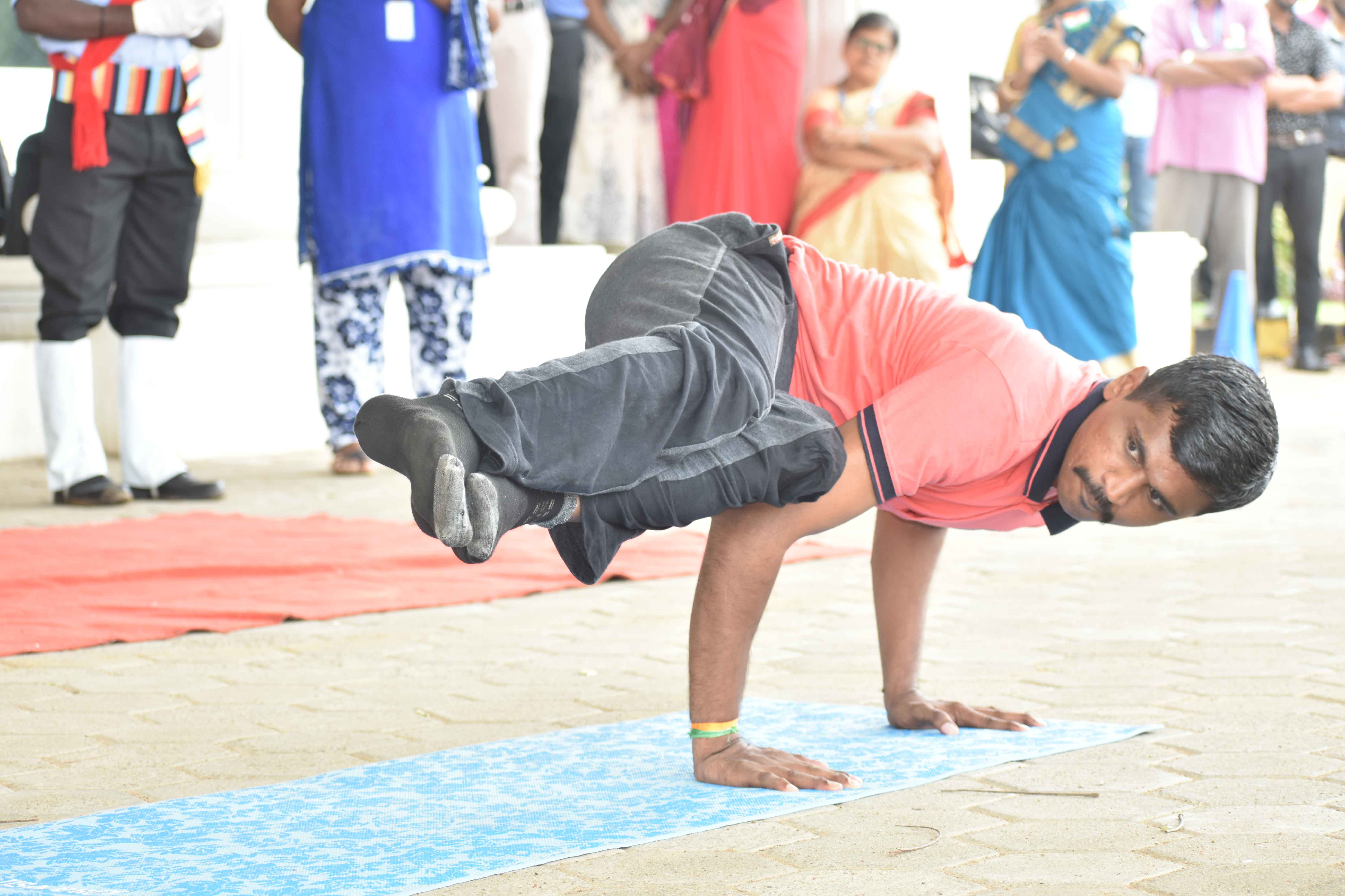 Classic yoga art at AVIT in the Independence Day Celebration 2018
