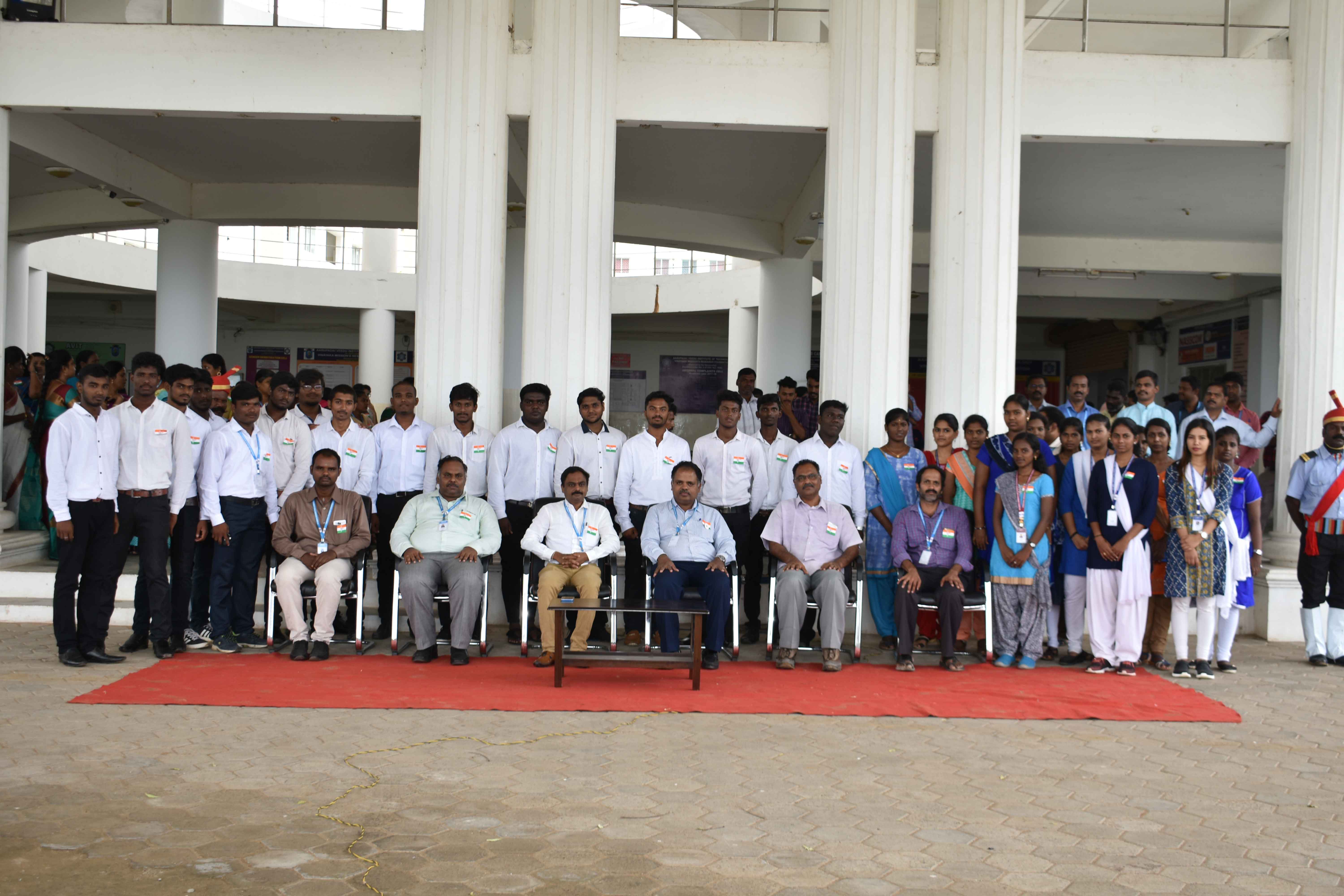 AVIT students and faculty members in the independence day celebration 2018
