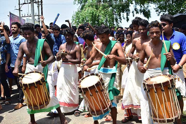 AVIT students celebrating onam festival 2018

