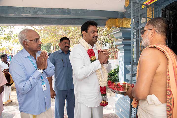 Puja at Mandir for AVIT Pongal Day celebration
