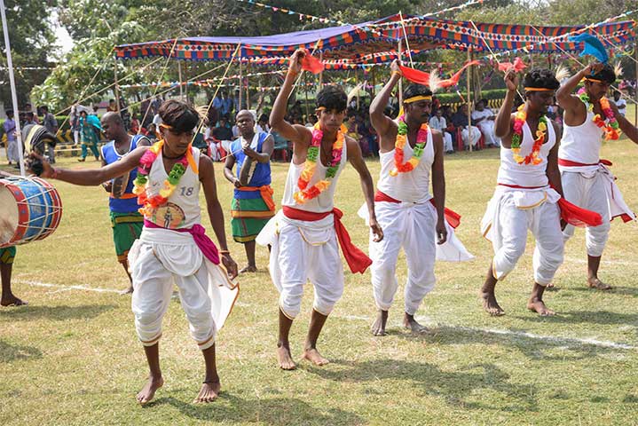 Dancing in Pongal Celebration 2019 at AVIT
