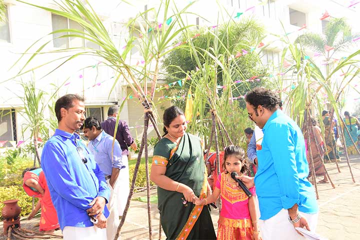 Rangoli in Pongal Day Celebration 2020 at AVIT
