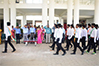 AVIT students saluting to the guests during the parade of Republic day celebration
