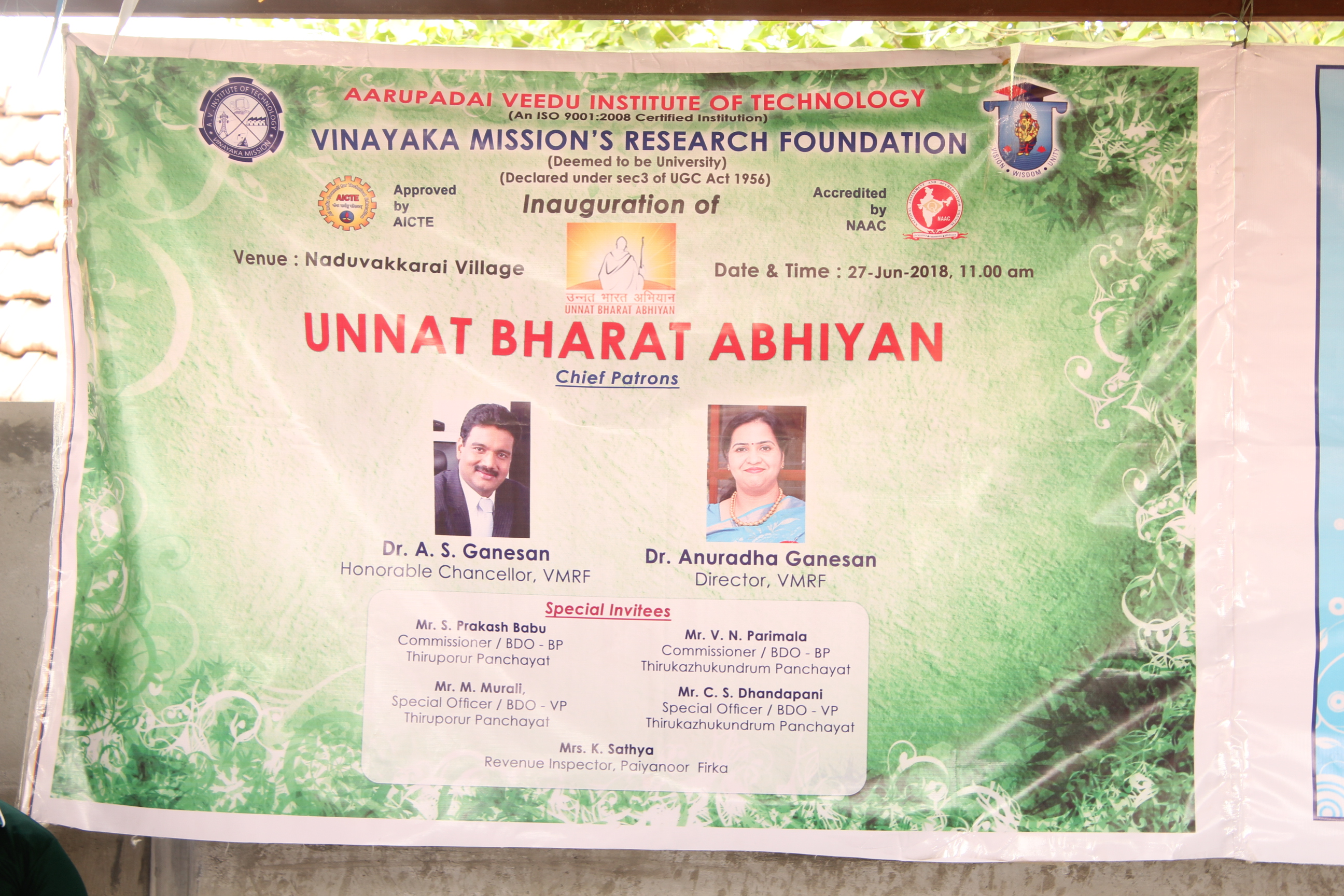 Unnat Bharat Abhiyan by Aarupadai Veedu Institute of Technology
