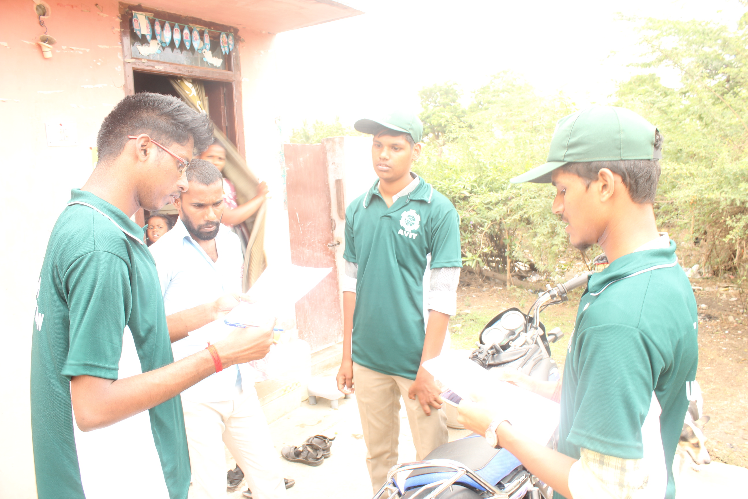 Household Survey in Alathur Village by Unnat Bharat Abhiyan Volunteers
