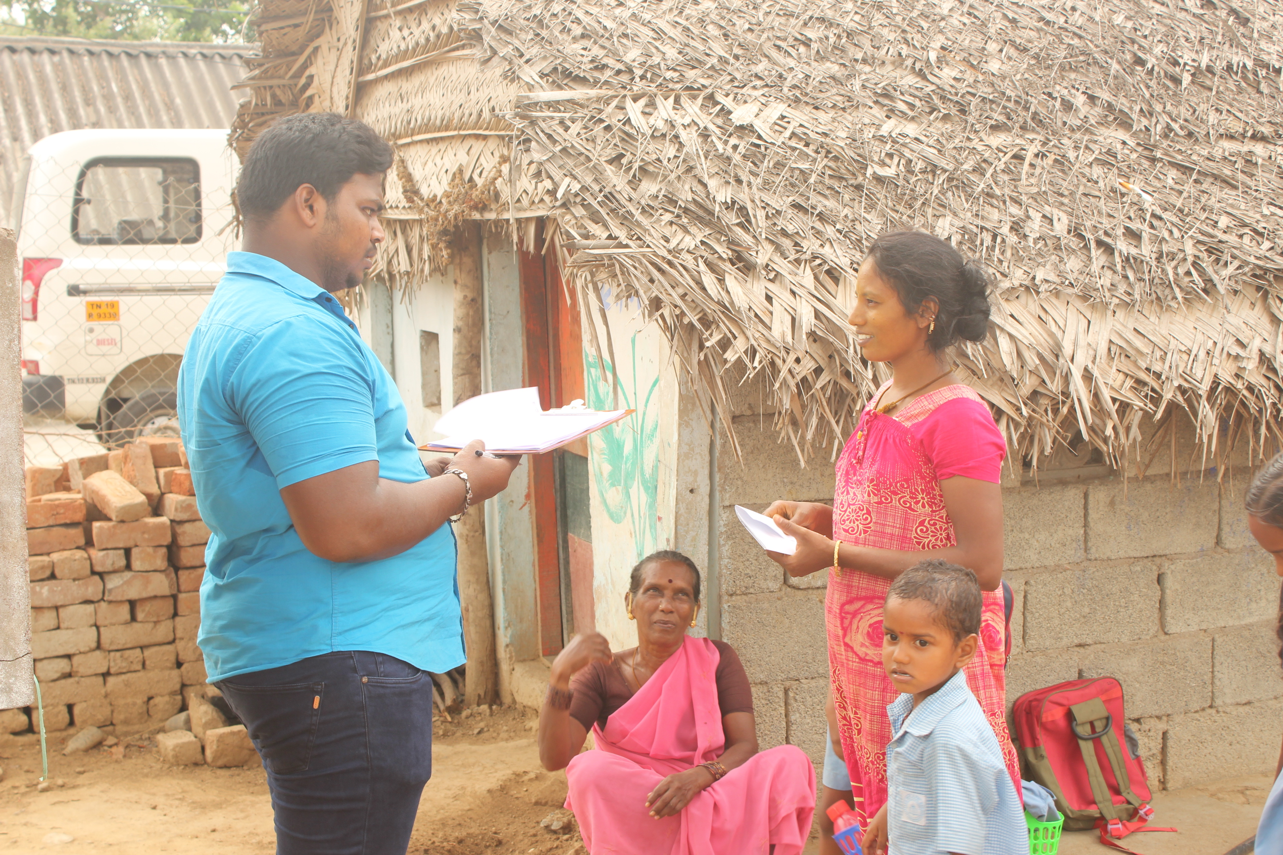 Household Survey in Alathur Village by UBA Volunteers
