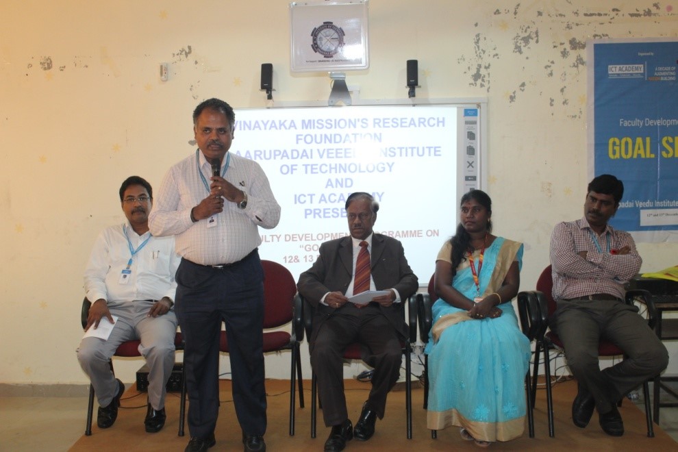 Faculty Development Programme on Goal Setting at Aarupadai Veedu Institute of Technology